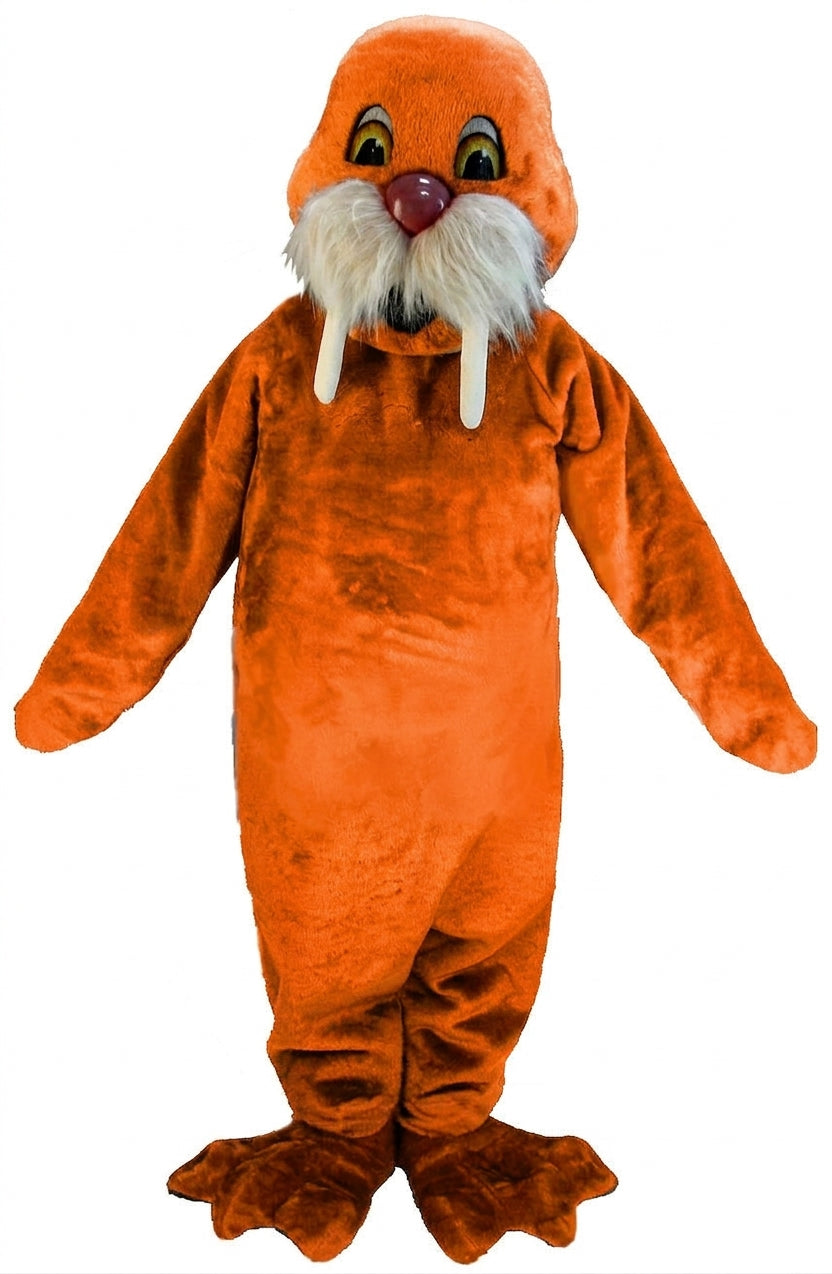 Walrus Mascot (Thermolite) - Short fur / Bright Orange mascot costume