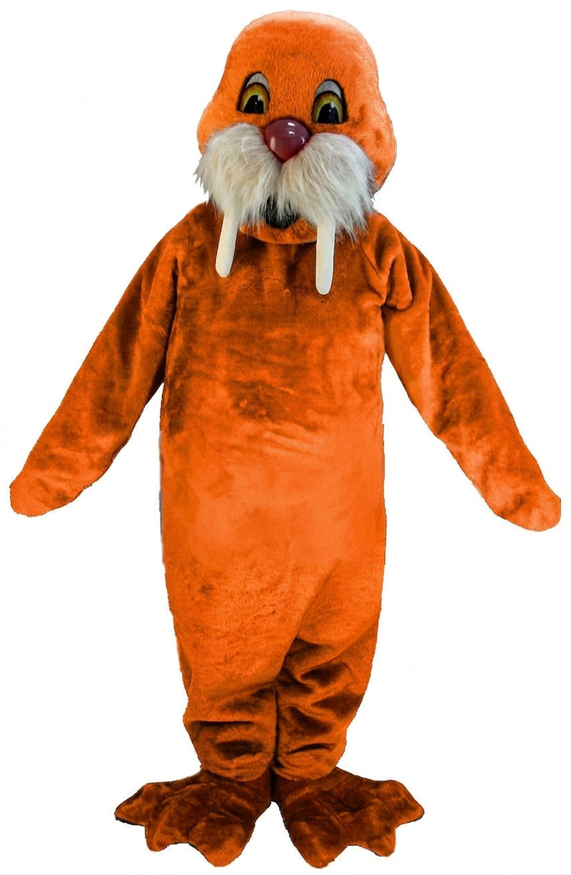 Walrus Mascot (Thermolite) - Short fur / Bright Orange mascot costume