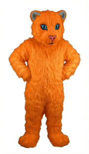 White Tiger Cub Mascot (Thermolite) - Long fur / Bright Orange mascot costume