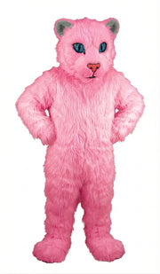 White Tiger Cub Mascot (Thermolite) - Long fur / Bright Pink mascot costume