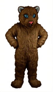 White Tiger Cub Mascot (Thermolite) - Long fur / Dark Brown mascot costume