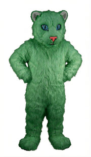White Tiger Cub Mascot (Thermolite) - Long fur / Green mascot costume