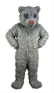 White Tiger Cub Mascot (Thermolite) - Long fur / Grey mascot costume