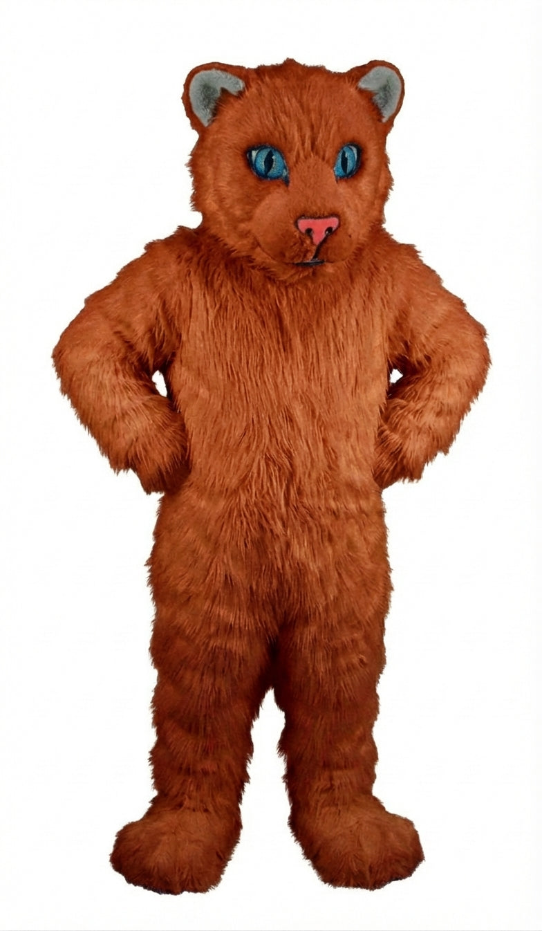 White Tiger Cub Mascot (Thermolite) - Long fur / Rust mascot costume