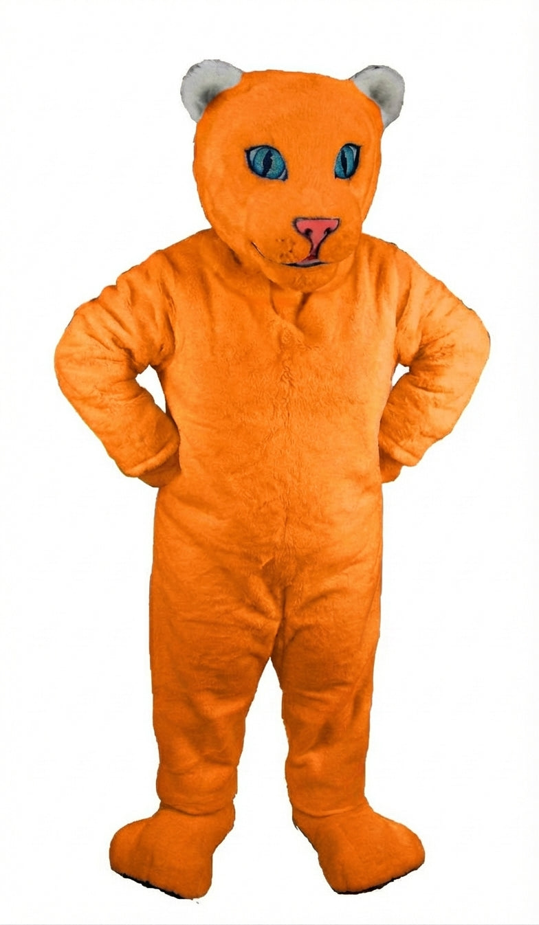 White Tiger Cub Mascot (Thermolite) - Short fur / Bright Orange mascot costume