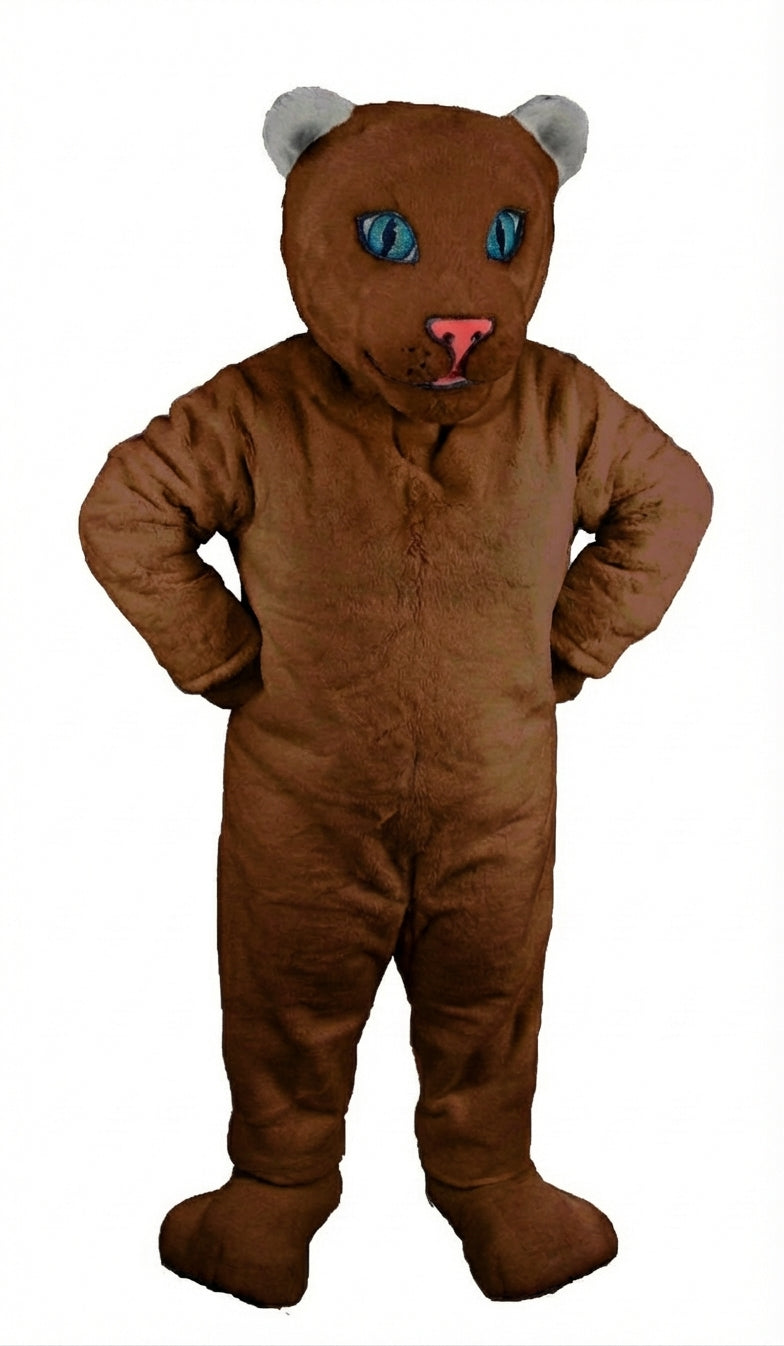 White Tiger Cub Mascot (Thermolite) - Short fur / Chocolate Brown mascot costume