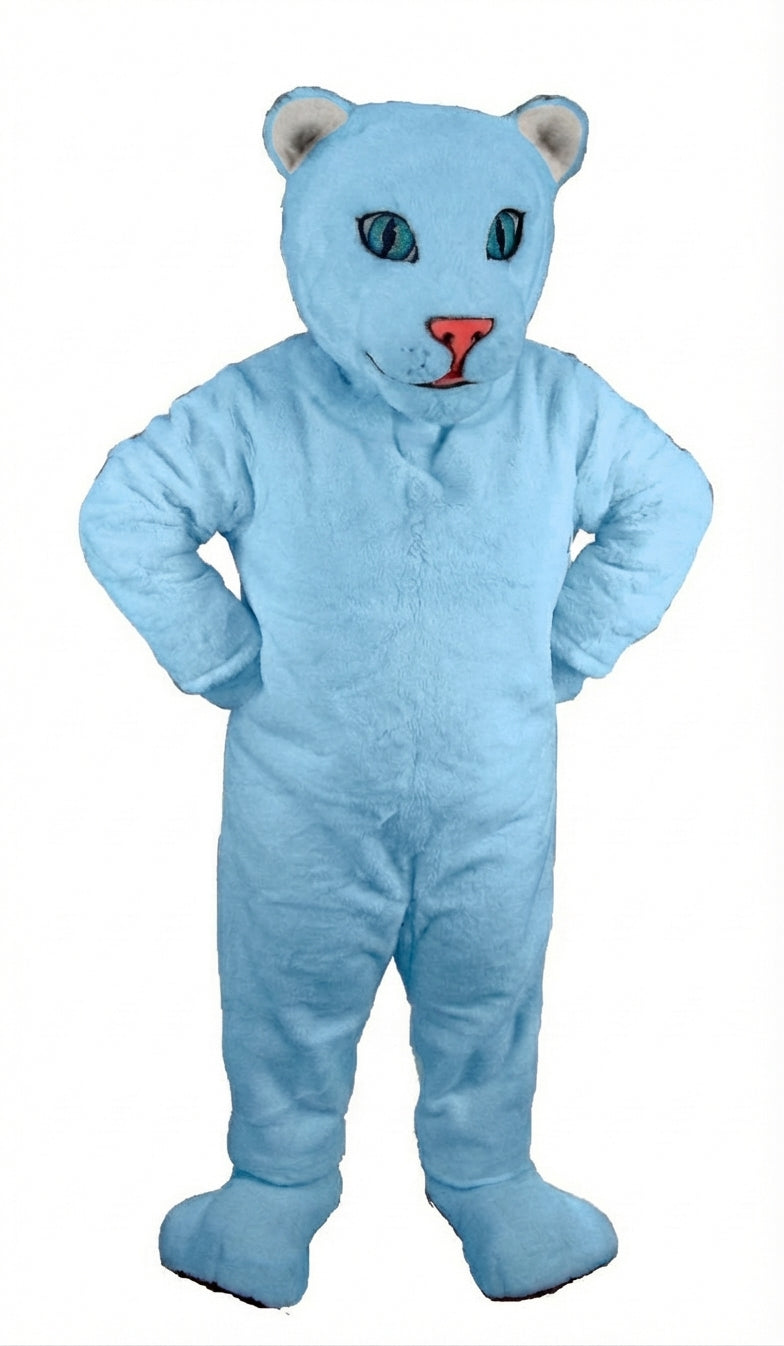 White Tiger Cub Mascot (Thermolite) - Short fur / Light blue mascot costume