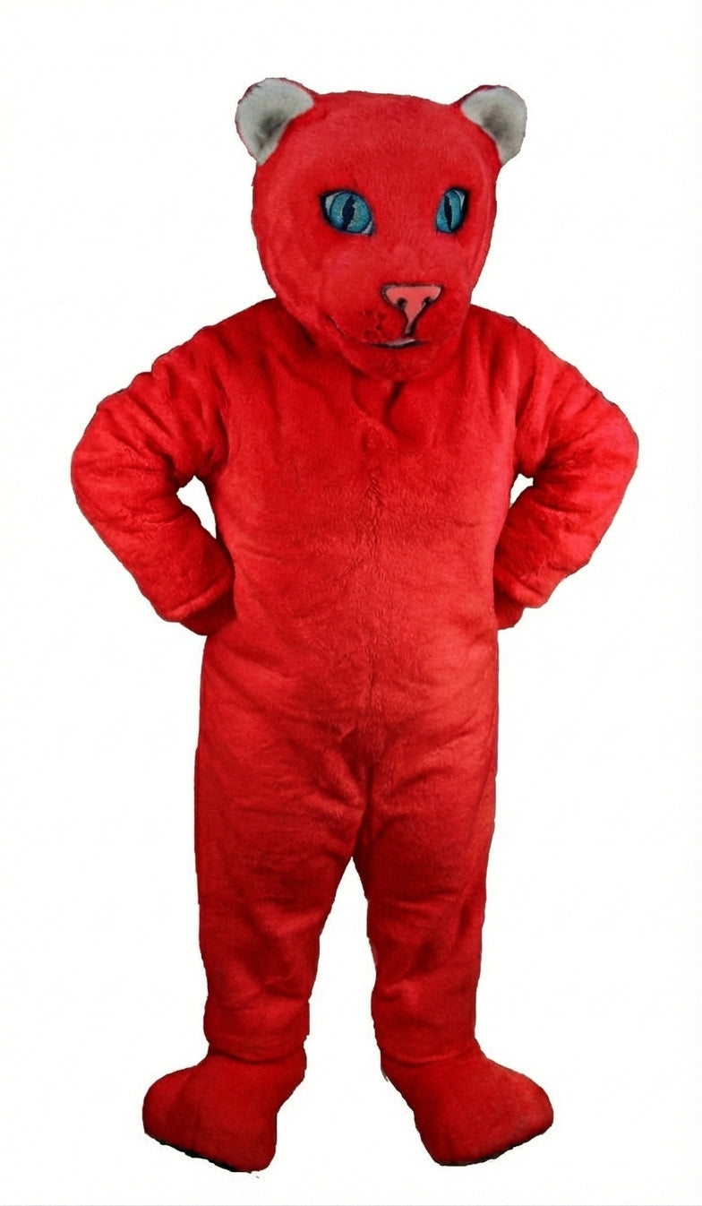 White Tiger Cub Mascot (Thermolite) - Short fur / Red mascot costume