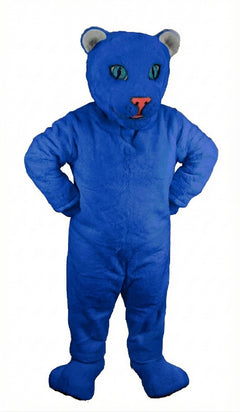 White Tiger Cub Mascot (Thermolite) - Short fur / Royal blue mascot costume