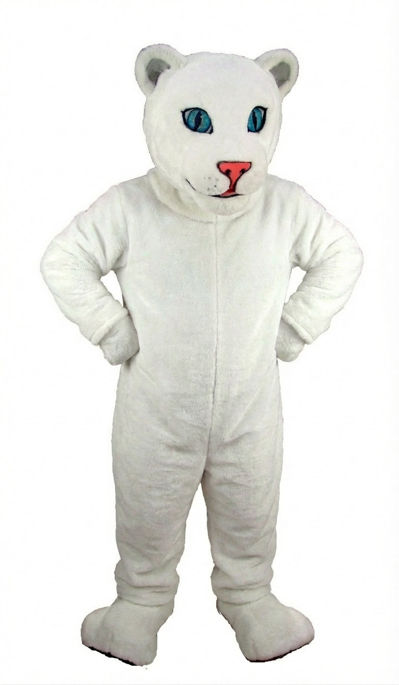 White Tiger Cub Mascot (Thermolite) - Short fur / White mascot costume