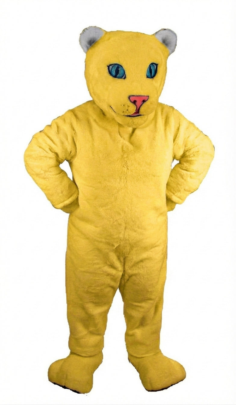White Tiger Cub Mascot (Thermolite) - Short fur / Yellow mascot costume