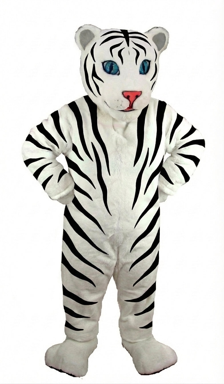 White Tiger Cub Mascot (Thermolite) - Short fur / Zebra mascot costume
