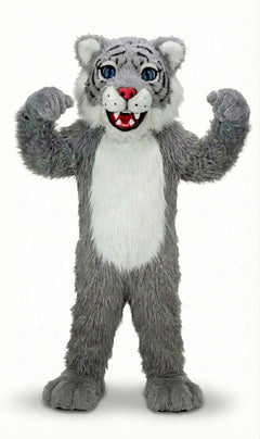 Wildcat Cub Mascot (Thermolite) - Long fur / Grey mascot costume