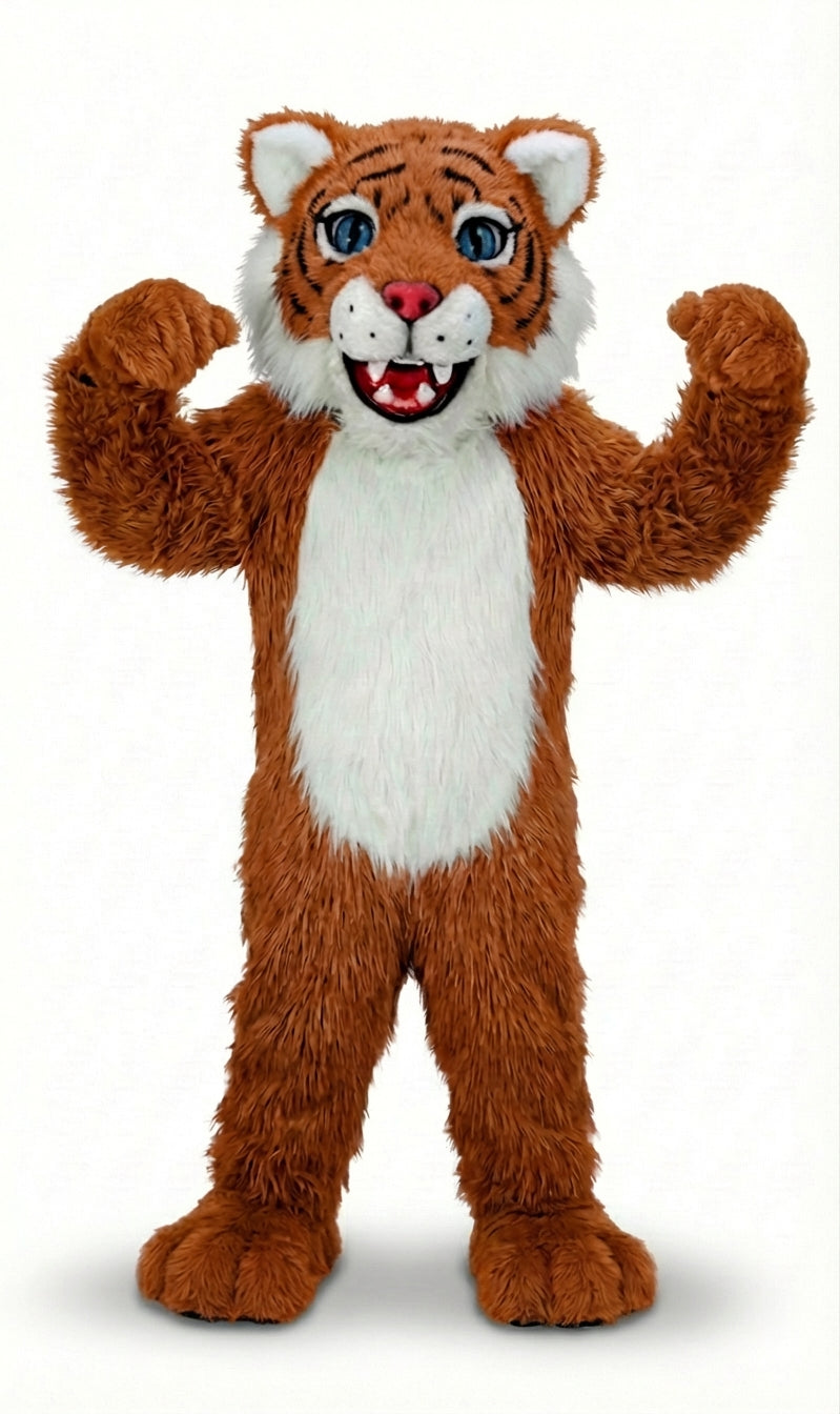 Wildcat Cub Mascot (Thermolite) - Long fur / Rust mascot costume