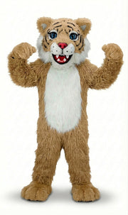 Wildcat Cub Mascot (Thermolite) - Long fur / Tan mascot costume
