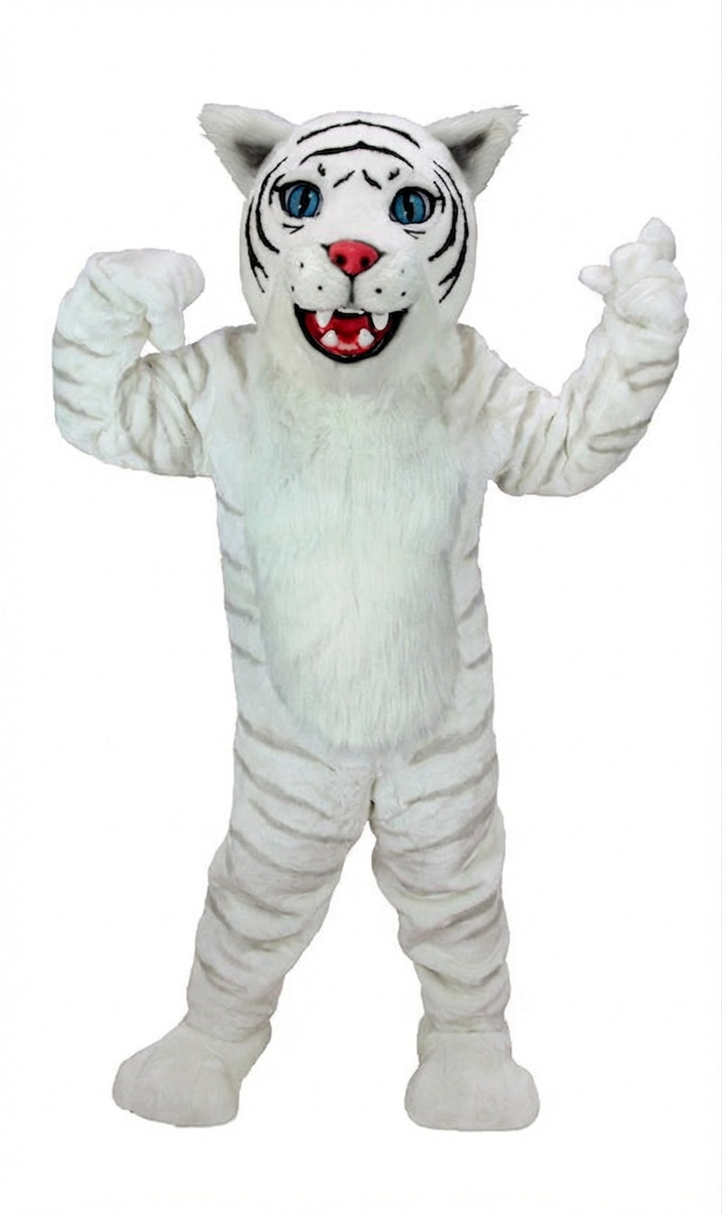 Wildcat Cub Mascot (Thermolite) - Short fur / Albino Tiger mascot costume