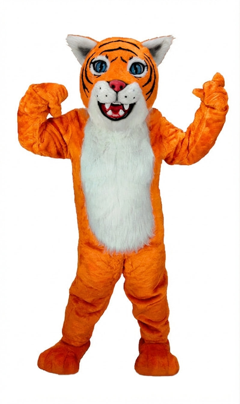Wildcat Cub Mascot (Thermolite) - Short fur / Bright Orange mascot costume