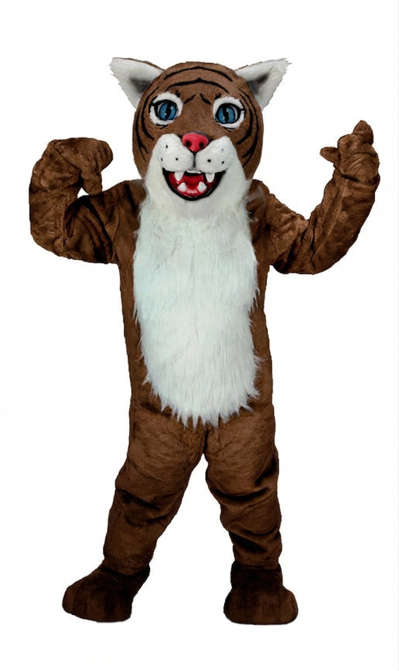 Wildcat Cub Mascot (Thermolite) - Short fur / Chocolate Brown mascot costume