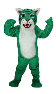 Wildcat Cub Mascot (Thermolite) - Short fur / Green mascot costume