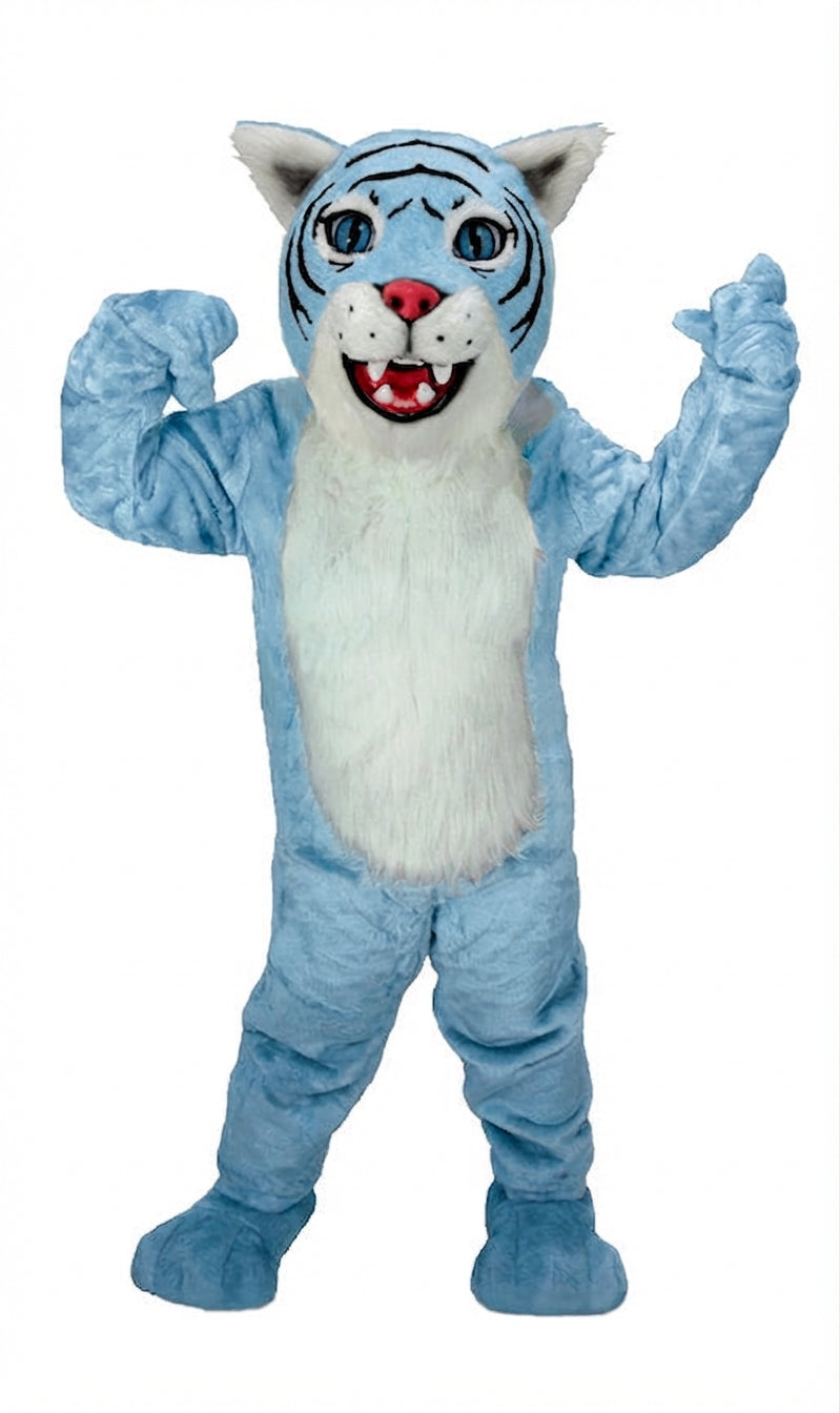 Wildcat Cub Mascot (Thermolite) - Short fur / Light blue mascot costume