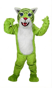 Wildcat Cub Mascot (Thermolite) - Short fur / Lime mascot costume