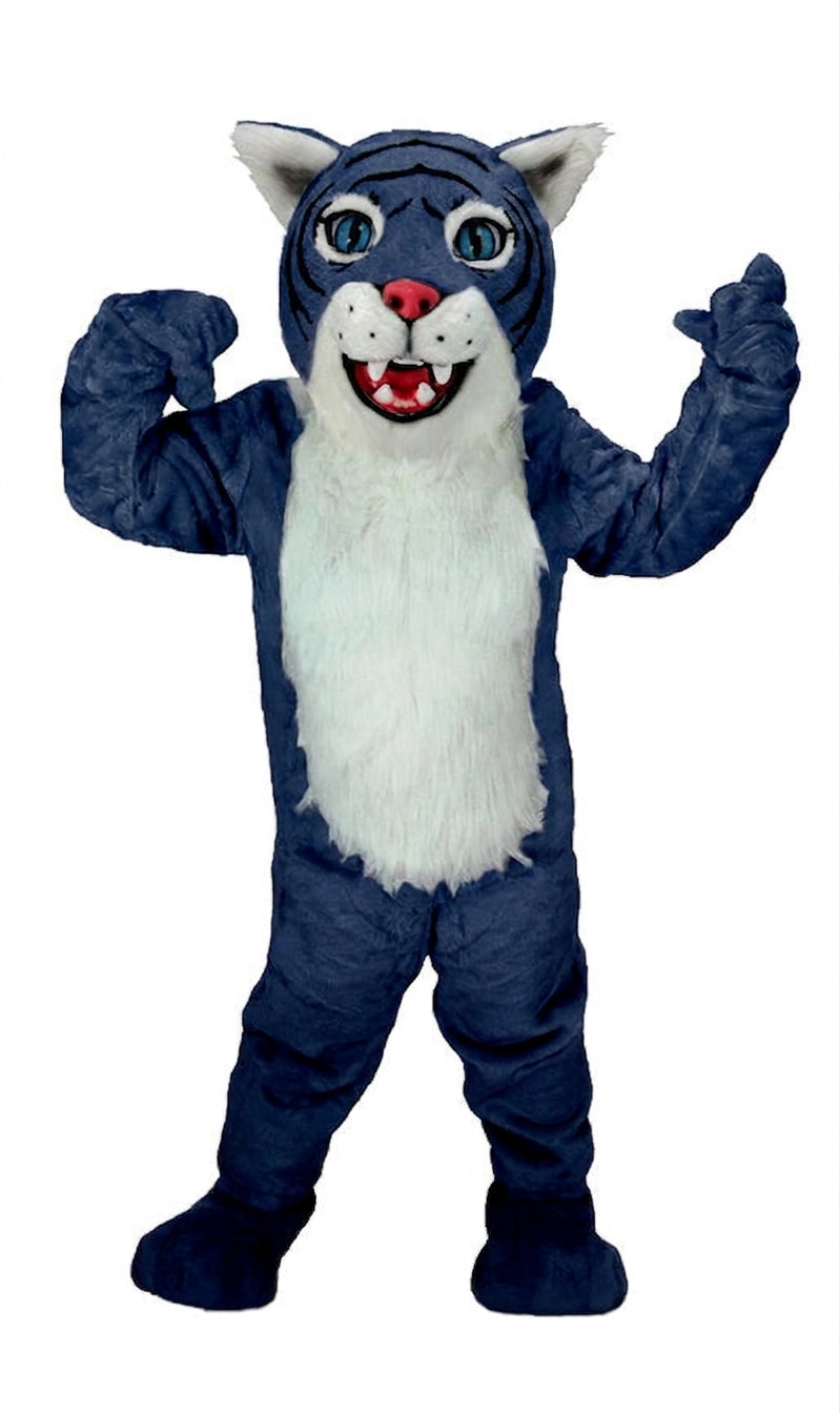 Wildcat Cub Mascot (Thermolite) - Short fur / Navy Blue mascot costume