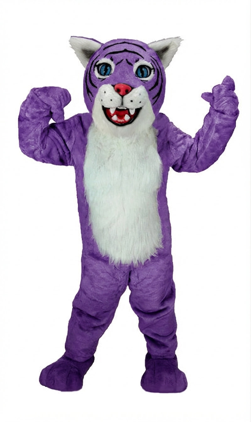 Wildcat Cub Mascot (Thermolite) - Short fur / Purple mascot costume
