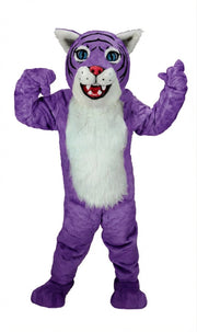 Wildcat Cub Mascot (Thermolite) - Short fur / Purple mascot costume