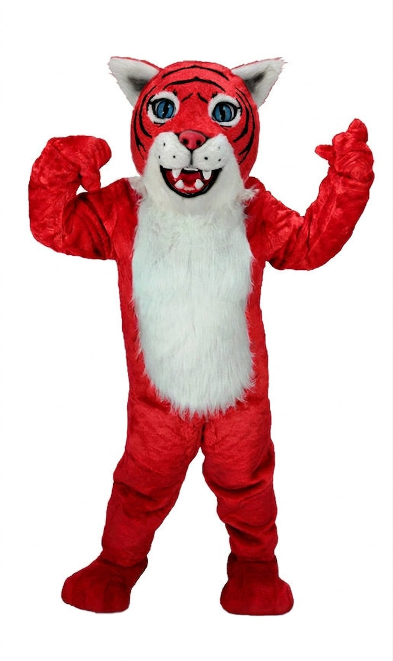 Wildcat Cub Mascot (Thermolite) - Short fur / Red mascot costume