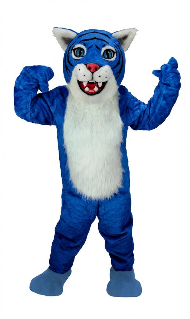 Wildcat Cub Mascot (Thermolite) - Short fur / Royal blue mascot costume