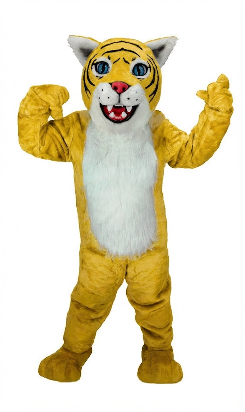 Wildcat Cub Mascot (Thermolite) - Short fur / Yellow mascot costume