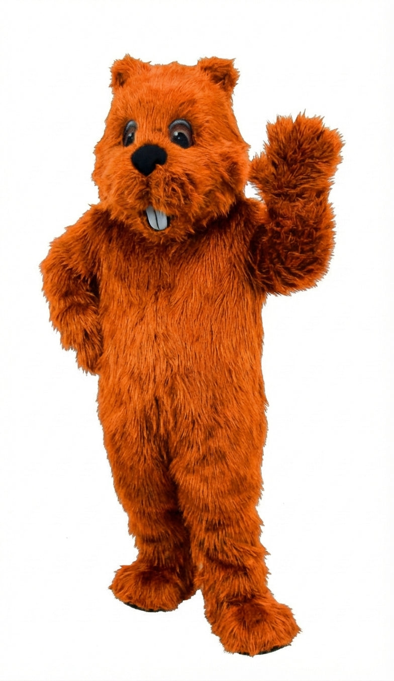 Woodchuck Mascot (Thermolite) - Long fur / Bright Orange mascot costume
