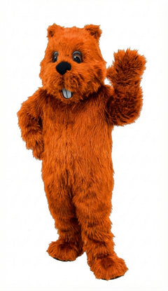 Woodchuck Mascot (Thermolite) - Long fur / Bright Orange mascot costume