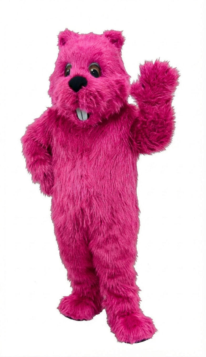 Woodchuck Mascot (Thermolite) - Long fur / Bright Pink mascot costume