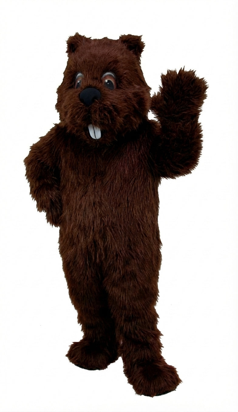 Woodchuck Mascot (Thermolite) - Long fur / Dark Brown mascot costume