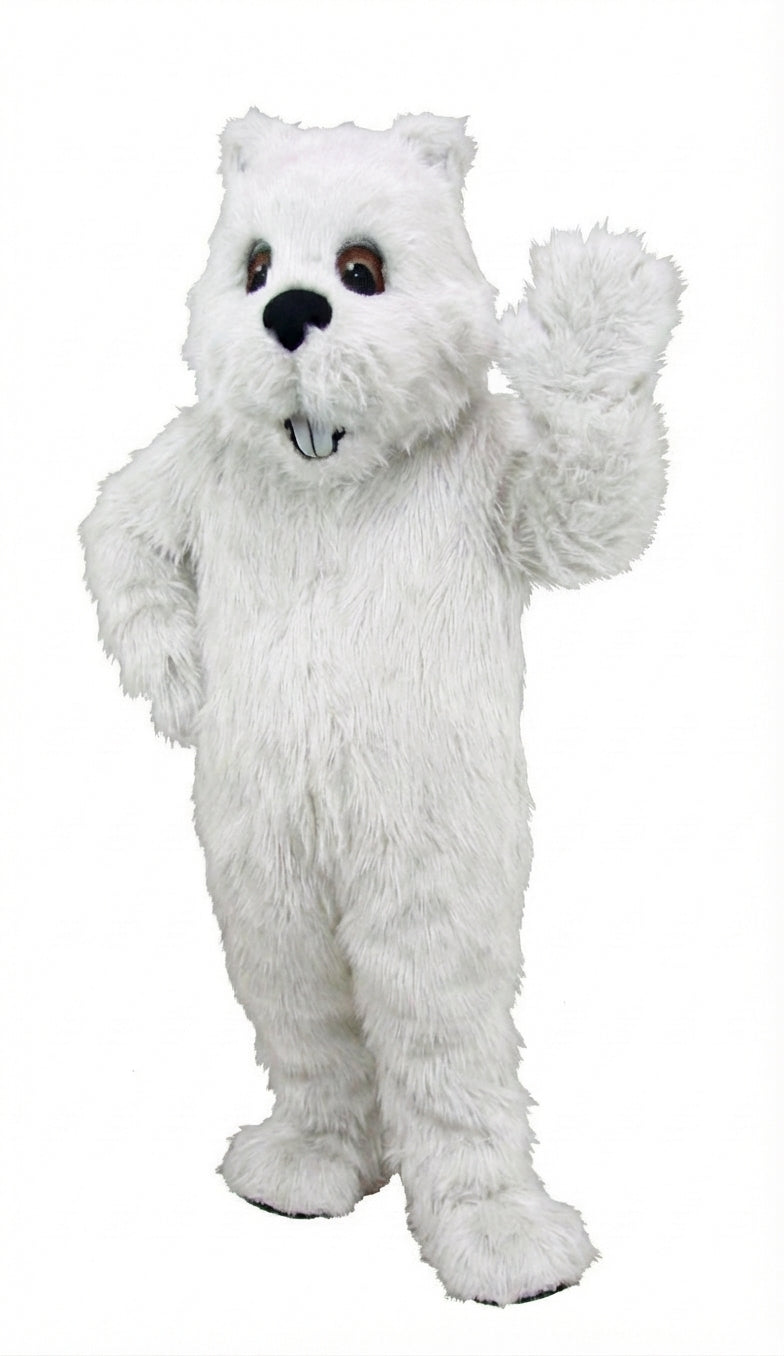 Woodchuck Mascot (Thermolite) - Long fur / White mascot costume