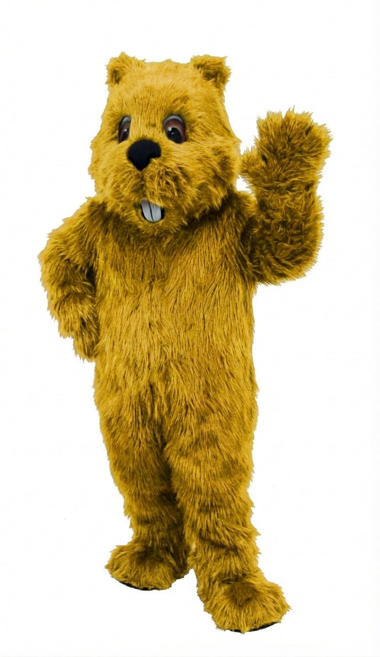 Woodchuck Mascot (Thermolite) - Long fur / Yellow mascot costume