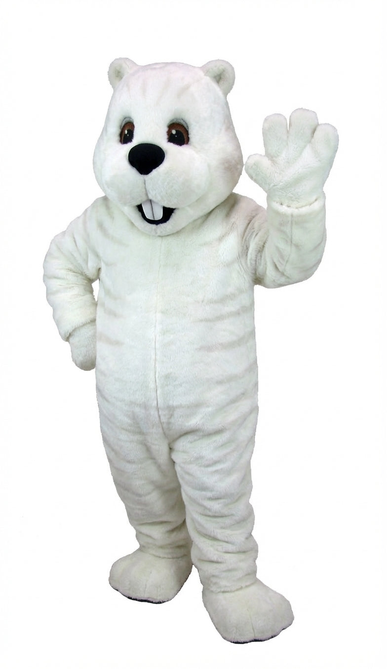 Woodchuck Mascot (Thermolite) - Short fur / Albino Tiger mascot costume