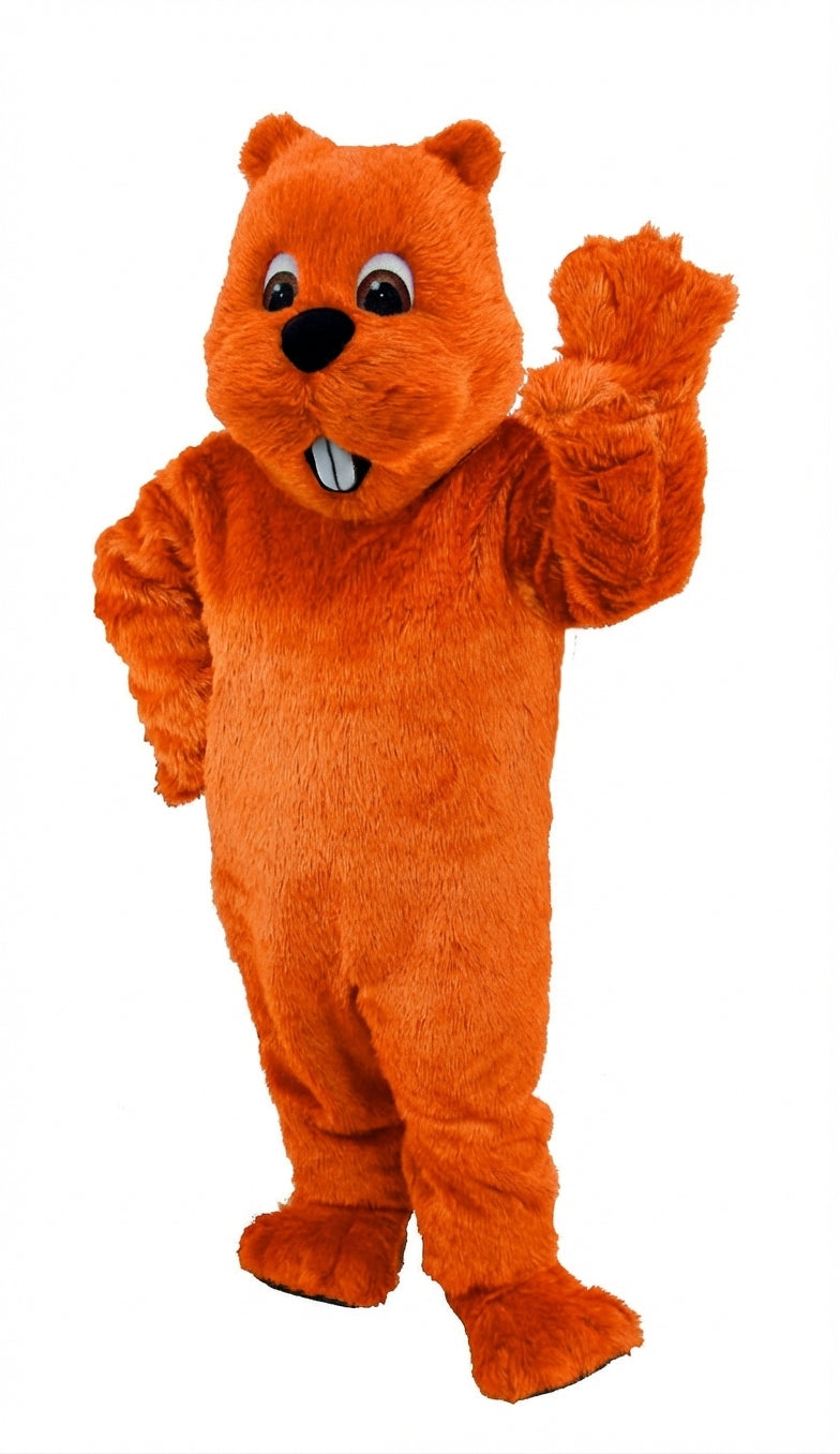 Woodchuck Mascot (Thermolite) - Short fur / Bright Orange mascot costume