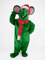 Xmas Mouse Mascot - short fur Green