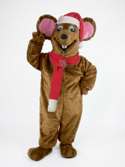 Xmas Mouse Mascot - short fur Light Brown