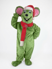 Xmas Mouse Mascot - short fur Lime
