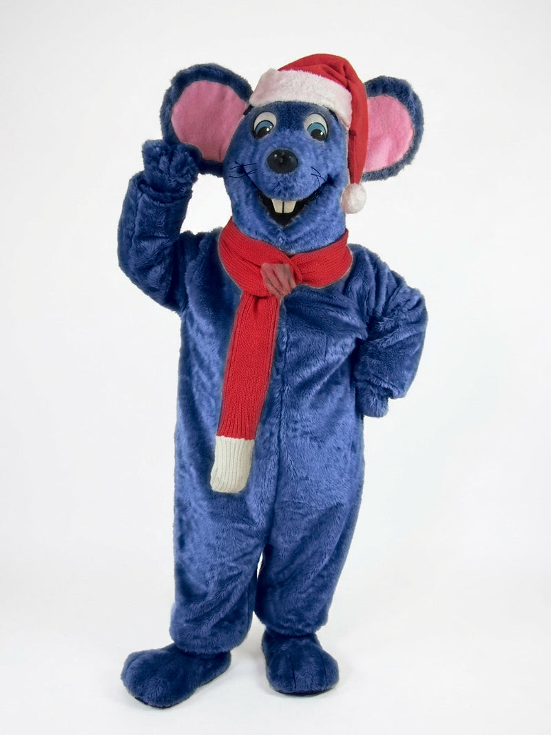 Xmas Mouse Mascot - short fur Navy Blue