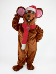 Xmas Mouse Mascot - short fur Rust