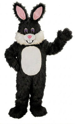 Yellow Toon Rabbit Mascot (Thermolite) - Long fur / Black mascot costume