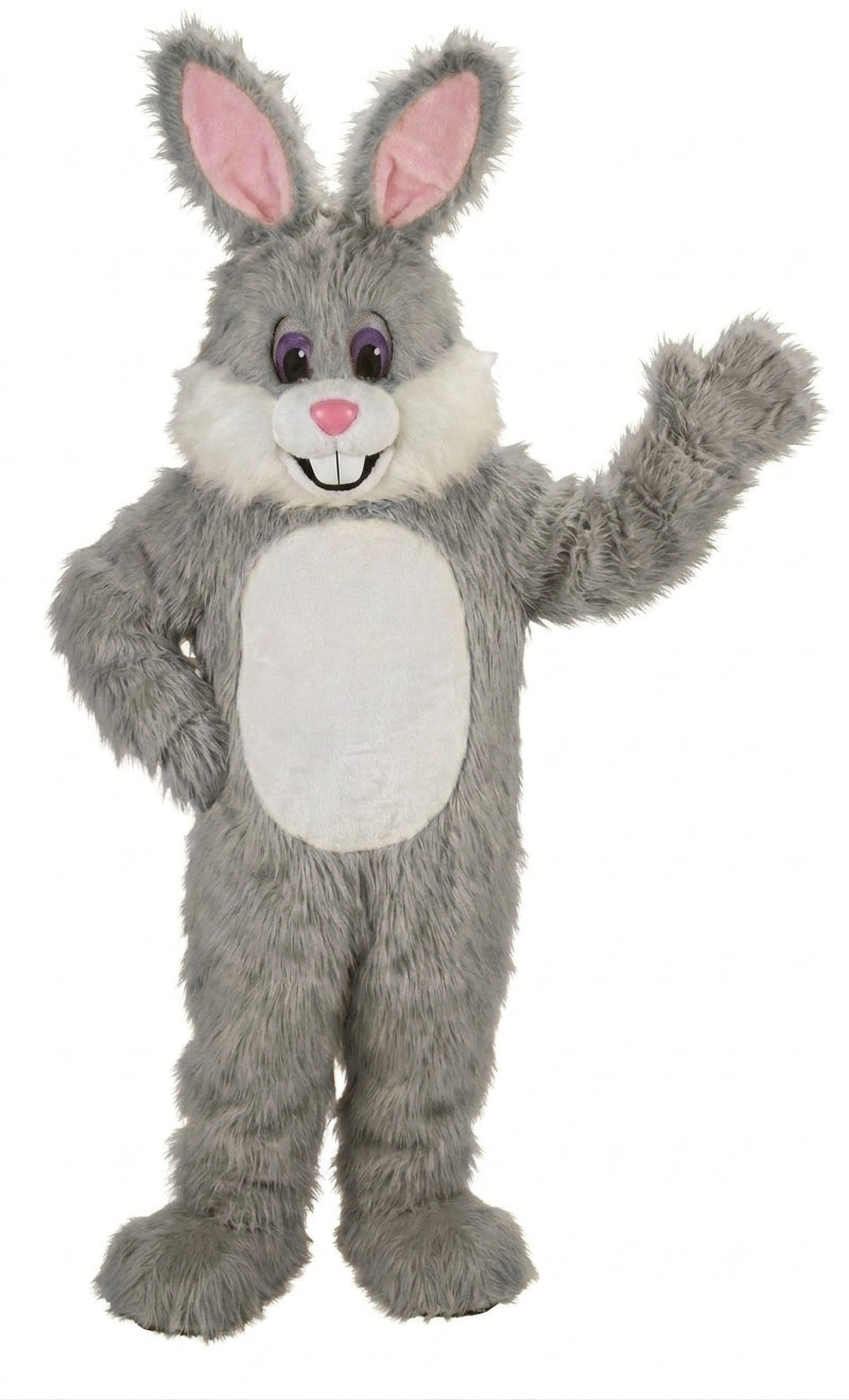 Yellow Toon Rabbit Mascot (Thermolite) - Long fur / Grey mascot costume