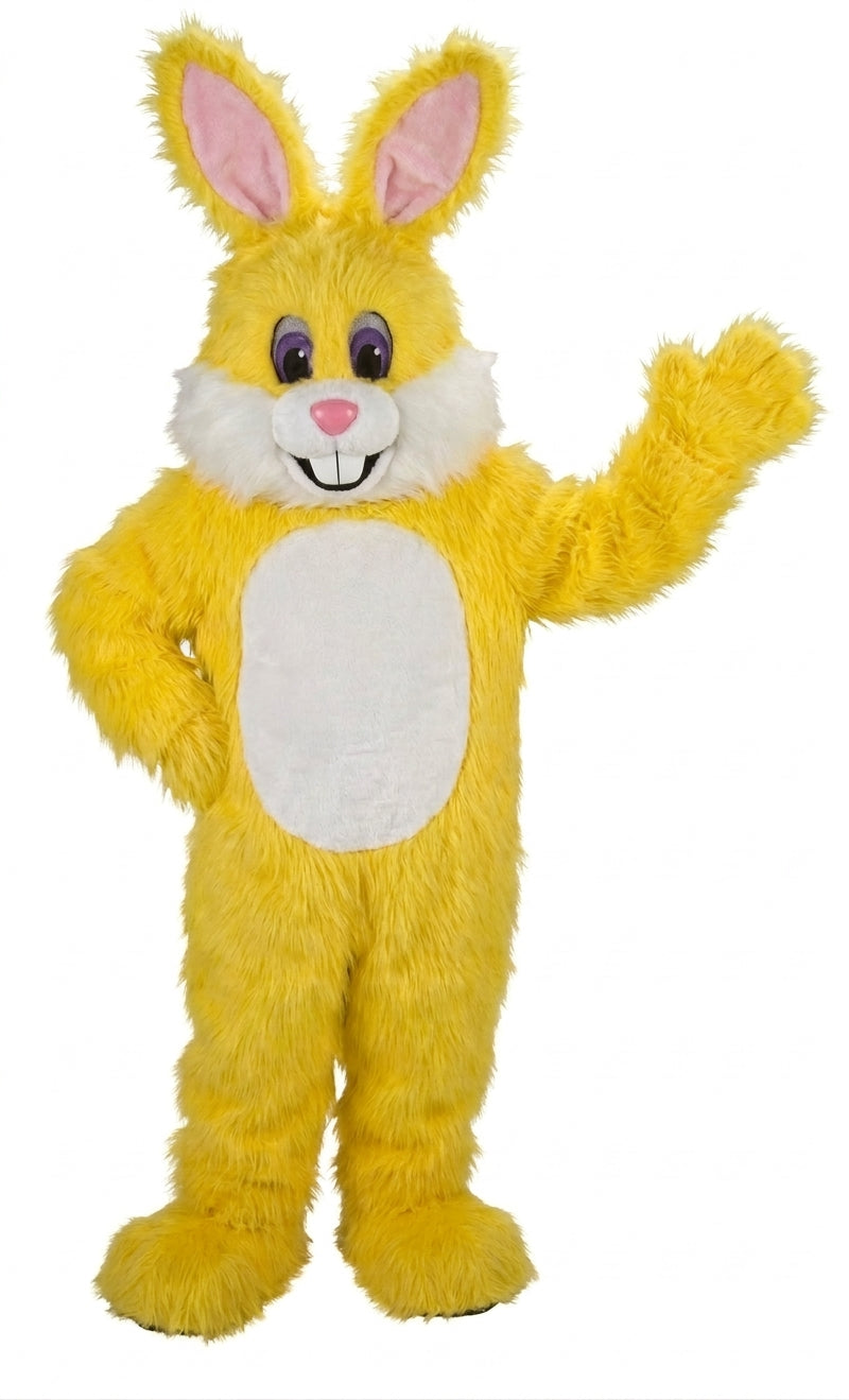 Yellow Toon Rabbit Mascot (Thermolite) - Long fur / Yellow mascot costume
