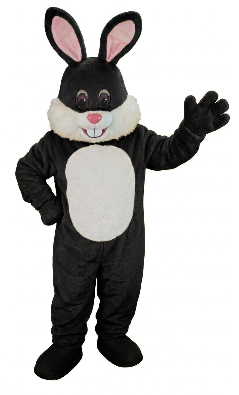 Yellow Toon Rabbit Mascot (Thermolite) - Short fur / Black mascot costume