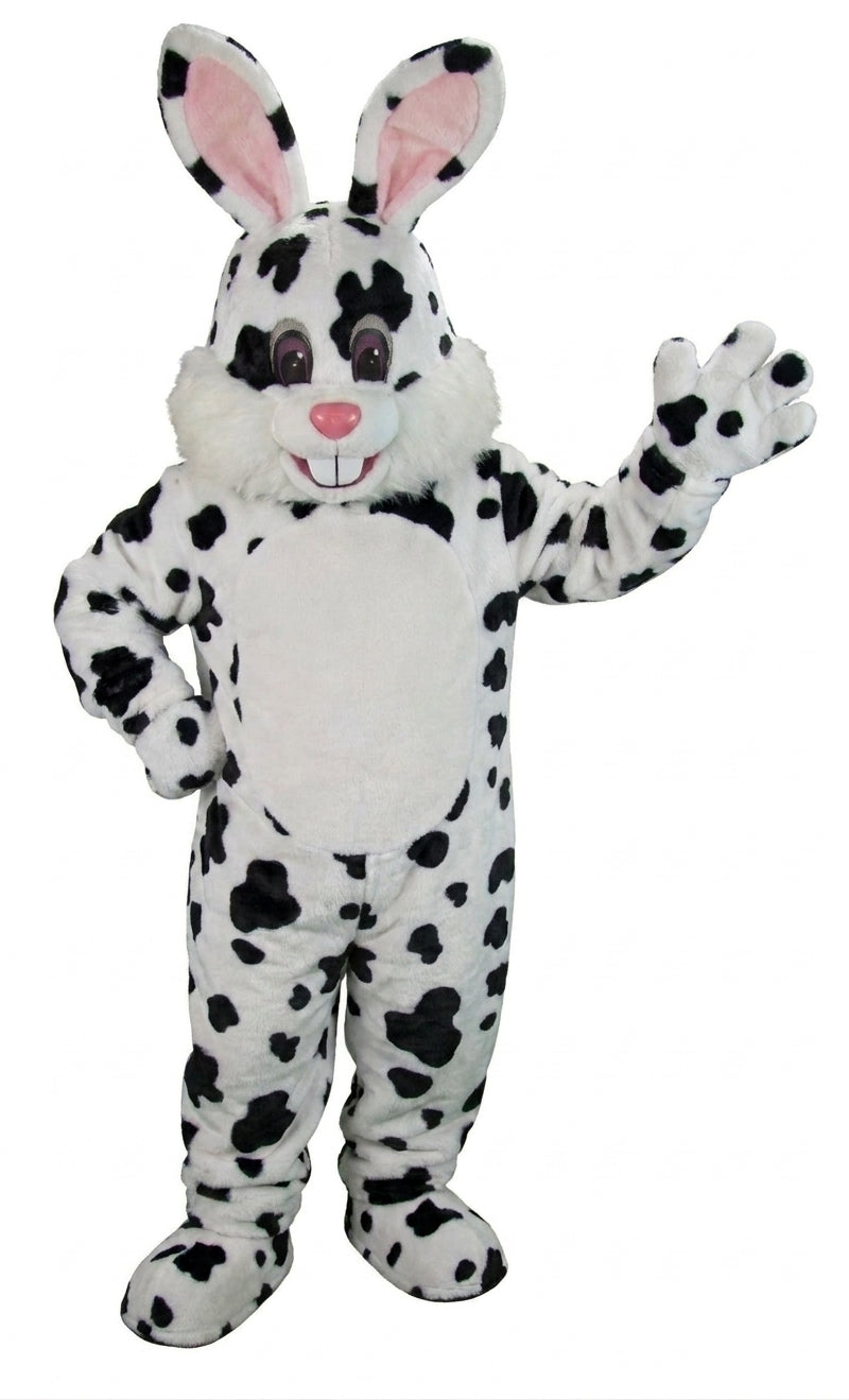 Yellow Toon Rabbit Mascot (Thermolite) - Short fur / Dalmatian mascot costume