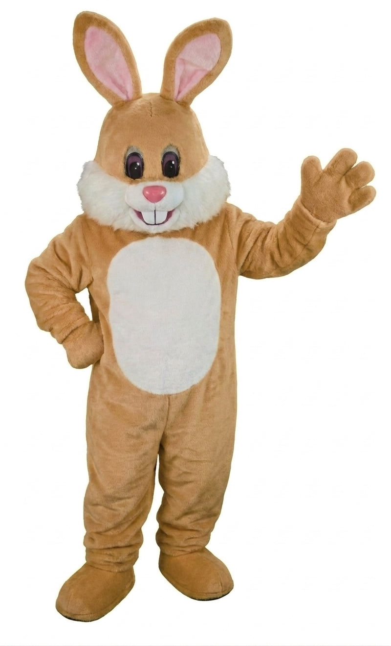 Yellow Toon Rabbit Mascot (Thermolite) - Short fur / Light Brown mascot costume